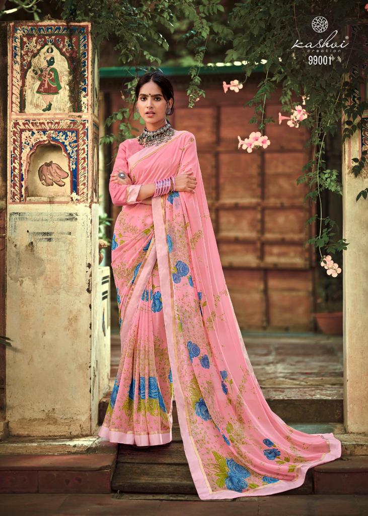 Kashvi Phulwari Casual Wear Georgette Printed Designer Saree Collection